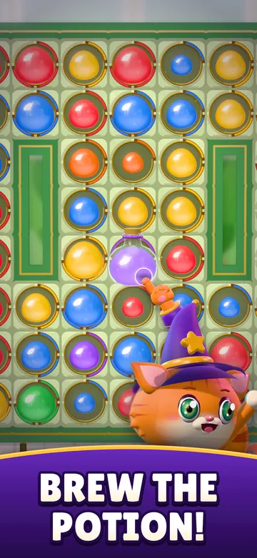 Brew the potion: a full drop flies to its order